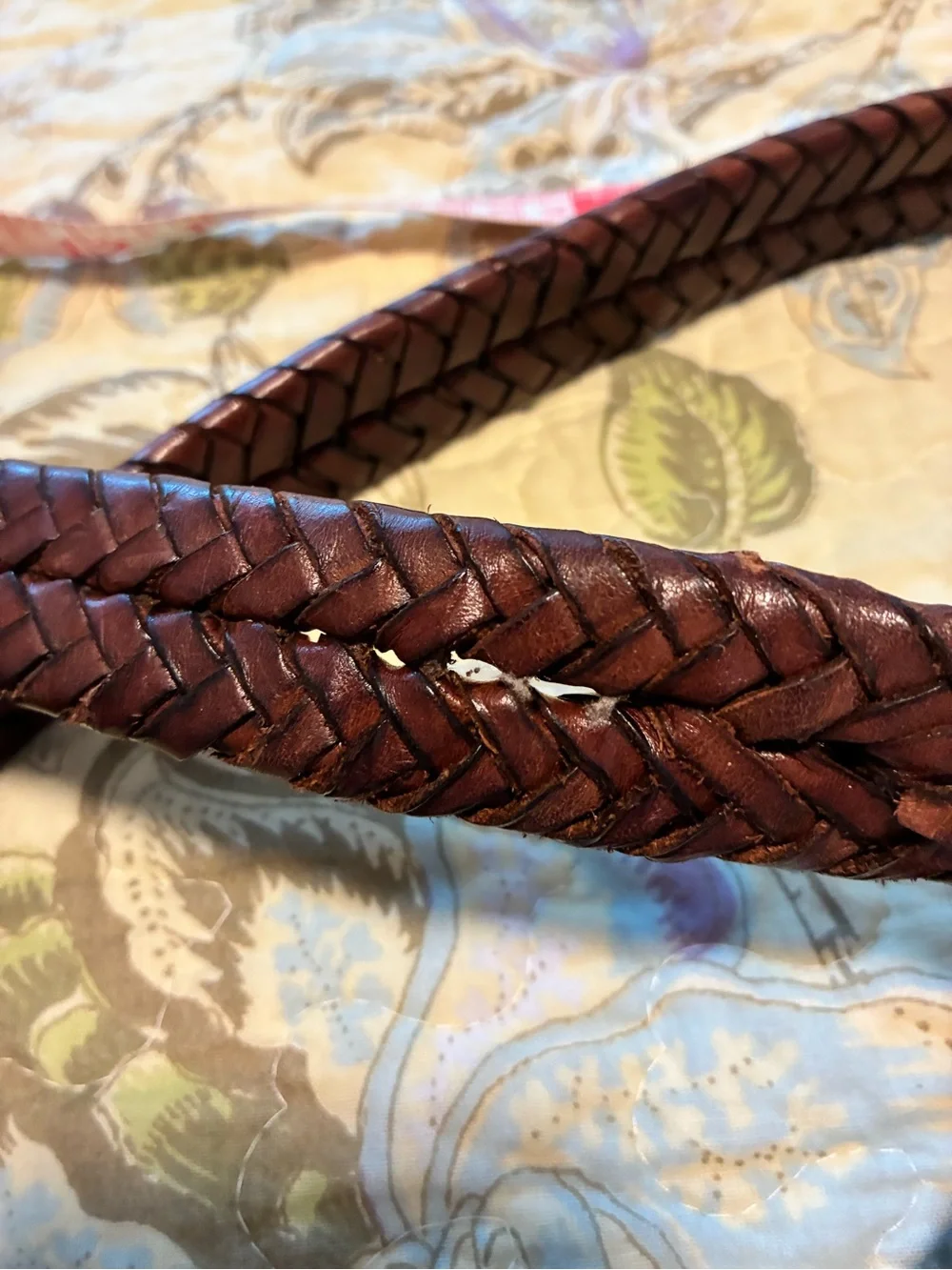 Coach Braided Men's Leather Strap in Dark Brown